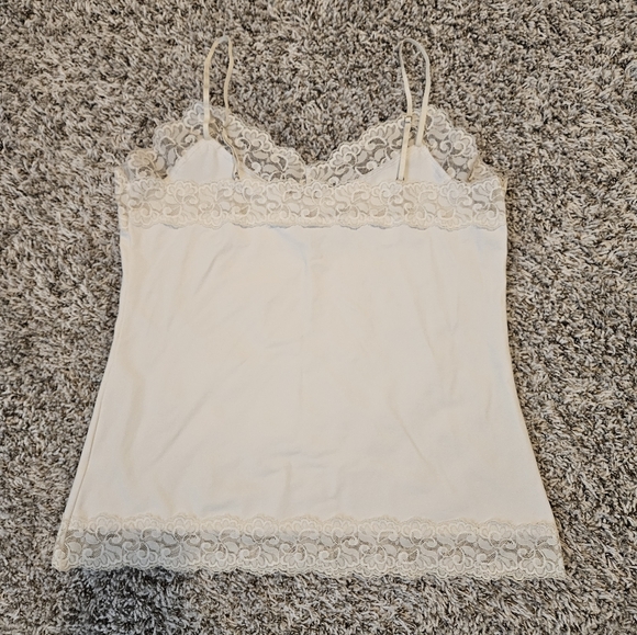 White House Black Market Cream Lace Cami - Picture 2 of 3
